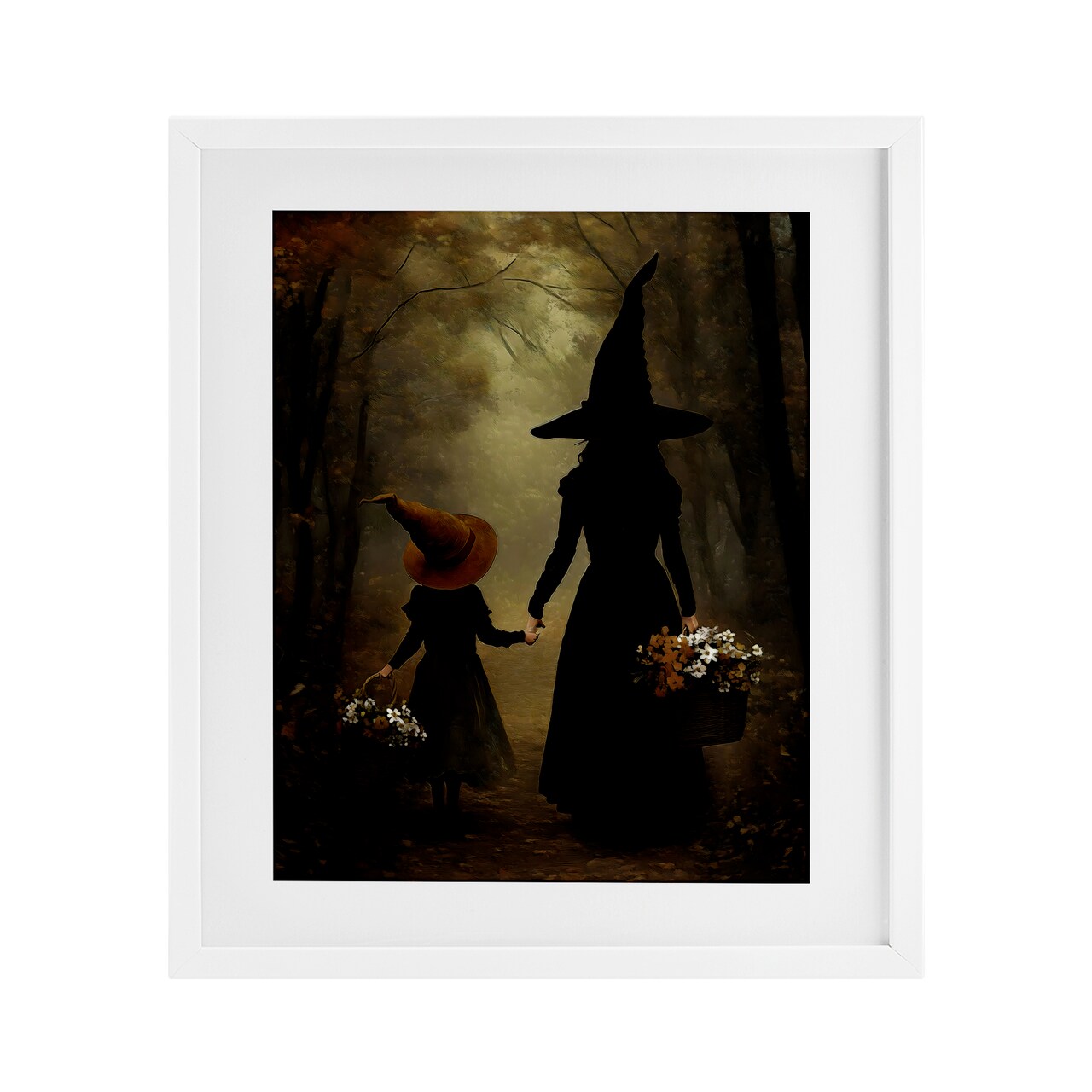 Stupell Industries Witch & Daughter Mystical Forest Framed Print Under Glass, design by Arlington Prints